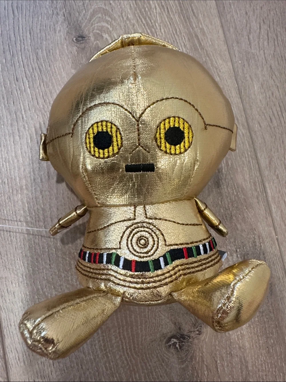NWT Hallmark White & Gold Droid Magnetic Plush Pair - R2-D2 & C-3PO